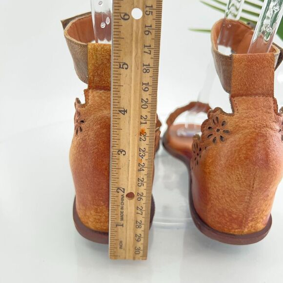 L'Artiste Niarah Sandals Women's 40 9 Brown Leather Ankle Strap Y2K Boho Wedge - Picture 7 of 15